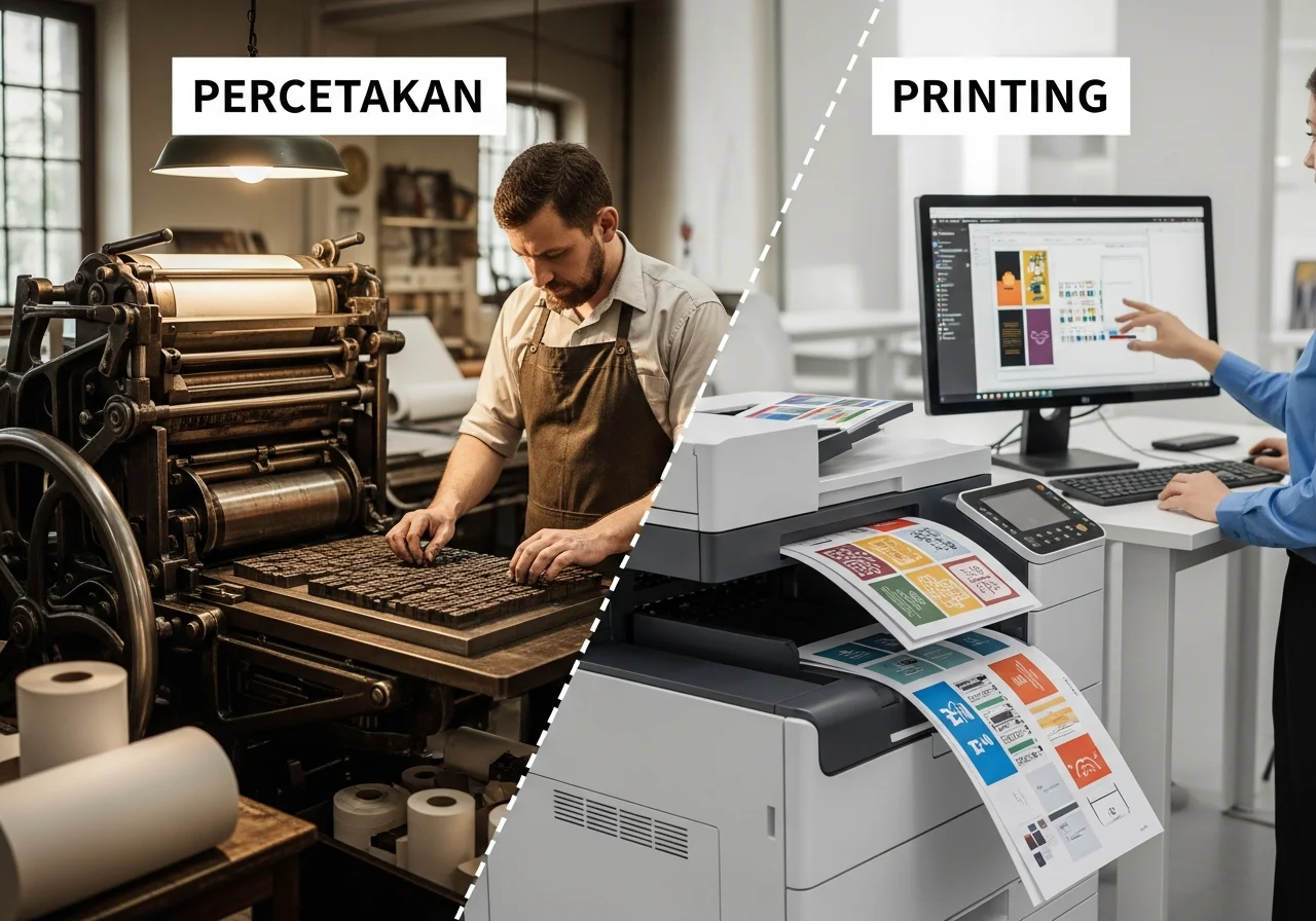 Inilah Perbedaan Percetakan dan Printing