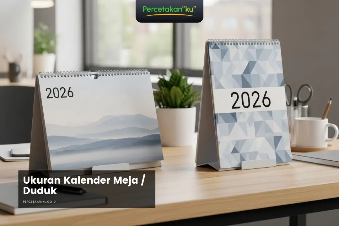 Ukuran Kalender Meja / Duduk Standar dan Tips Penyesuaiannya