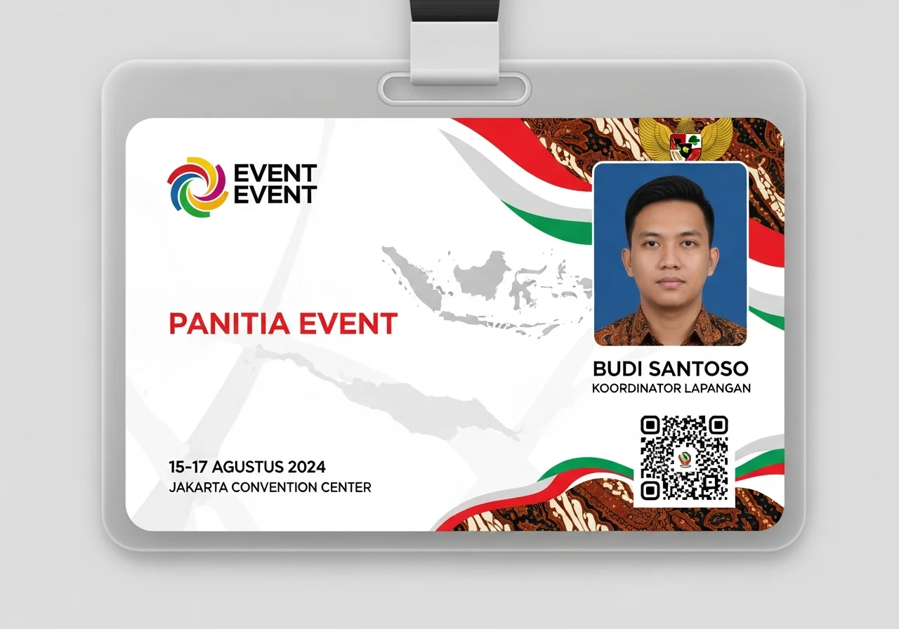 Ukuran ID Card Panitia Event Acara ataupun Lomba