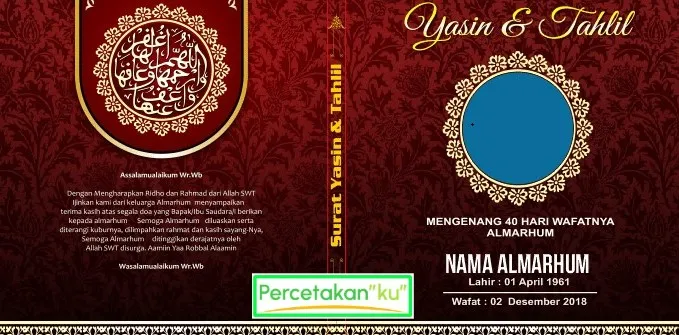[PLACEHOLDER] Cetak kitab/buku panduan santri untuk pondok pesantren, foto asli menyusul dari sesi pemotretan